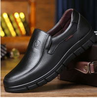 Chaussures en cuir véritable pour hommes - Noir - Tailles 39-42