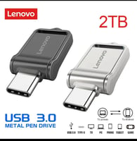 Clé USB Lenovo avec port USB et type C - 2000 Go ou 1 To