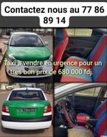 Taxi vert en excellent état, économique en consommation de gasoil