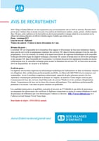 Offre d'emploi : Assistant informatique chez SOS Village d'Enfants