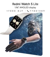 Montre connectée Redmi Watch 5 Lite - 18 jours d'autonomie, écran carré élégant