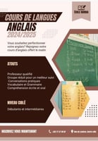 Cours d'anglais pour tous niveaux - Centre-ville, 19h à 21h