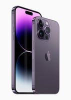 iPhone 14 Pro Max 128 Go, Violet Foncé, Batterie 87%, Avec Boîte et Coque