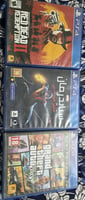Jeux PS4 GTA 5, Red Dead Redemption, Spiderman Miles Morales