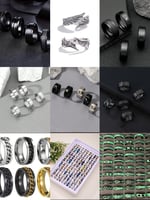 Vente de bagues variées - Stock de 60 pièces disponibles