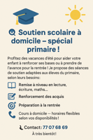Soutien scolaire primaire à domicile pour renforcer les bases