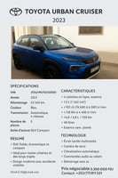 Toyota Urban Cruiser 2023, négociable