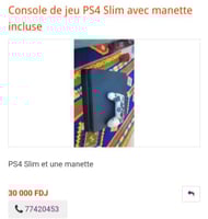 Console de jeu PS4 Slim en excellent état