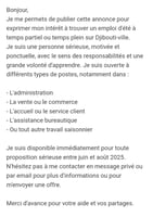 Etudiant motivé à la recherche d'un emploi