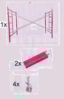 Echafaudage en métal avec 2 planchers - 3 ensembles disponibles