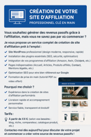 Site d'affiliation professionnel clé en main avec WordPress, Elementor, et bonus inclus