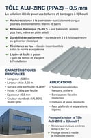 Tôle Aluzinc 6m en aluminium 0,50mm - Société import-export