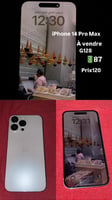 iPhone 14 Pro Max 128 Go, Batterie 87%, état excellent