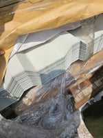 Tôle en aluminium blanc prélaqué 0,40 mm, certifié, 6 m