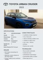 Toyota Urbain Cruiser 2023 très bon état