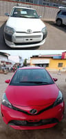 2 voitures Toyota &agrave; vendre une Vitz 2017 Rouge et une Probox