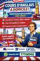 Cours d'anglais personnalis&eacute;s &agrave; domicile