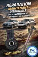 R&eacute;paration d'injecteurs Kia et Hyundai chez Diesel World Services