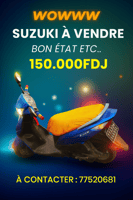 Moto Suzuki en excellent &eacute;tat, fiable et &eacute;conomique