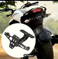 Support de plaque d'immatriculation r&eacute;glable, noir, jamais utilis&eacute;