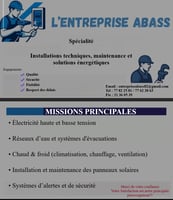 Entreprise Abass - Sp&eacute;cialiste en &eacute;lectricit&eacute; et plomberie