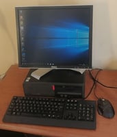 PC Bureau Lenovo Core i5 + &Eacute;cran Dell 19 en bon &eacute;tat