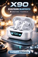 Airpod X90 écouteurs Bluetooth originaux en promotion