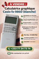 Calculatrice Casio fx-9860 programmable pour maths et sciences