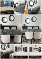 Ensemble salle à manger complète avec 6 chaises et meubles assortis en excellent état