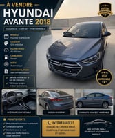 Hyundai Avante 2018 diesel boîte automatique en excellent état