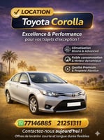 Toyota Corolla à louer, manuelle, économique