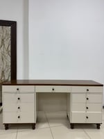 Coiffeuse 185 x 60 cm avec rangements intégrés
