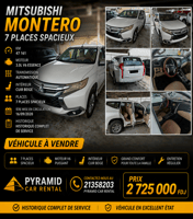 Mitsubishi Montero Sport 7 places 2020, essence, automatique, cuir