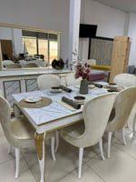 Salle à manger complète 6 places avec buffet et miroir