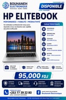 HP EliteBook i7, 16 Go RAM, SSD 512 Go, clavier rétroéclairé
