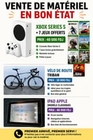 Vélo de route, Xbox Series S et iPad en bon état