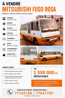 Mitsubishi Fuso Rosa bus robuste et fiable pour transport