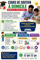 Accompagnement scolaire à domicile pour primaire, collège, lycée