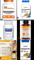 Compléments vitaminiques D3, magnésium, ashwagandha et multivitamines