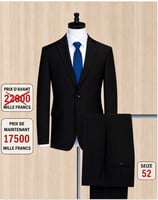 Costume noir homme élégant et moderne, coupe ajustée