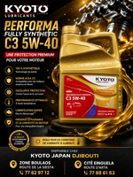 Huile moteur synthétique KYOTO PERFORMA C3 5W-40 optimale