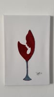 Tableau acrylique original Love in a glass