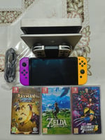 Nintendo Switch OLED avec 6 jeux et accessoires inclus