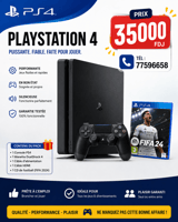 Console PS4 en très bon état avec manette et FIFA 2024
