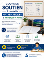 Cours de soutien en maths et physique-chimie à domicile