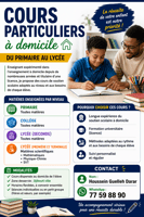 Cours particuliers à domicile du primaire au lycée à Djibouti-ville