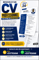Création de CV professionnel moderne et personnalisé rapide