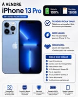iPhone 13 Pro Max batterie 100% en excellent état