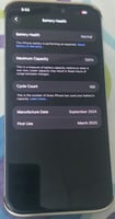 iPhone 16 Pro Max 256 Go batterie 100%