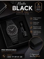Montre Tomi noire matte avec bracelet métallique ajustable